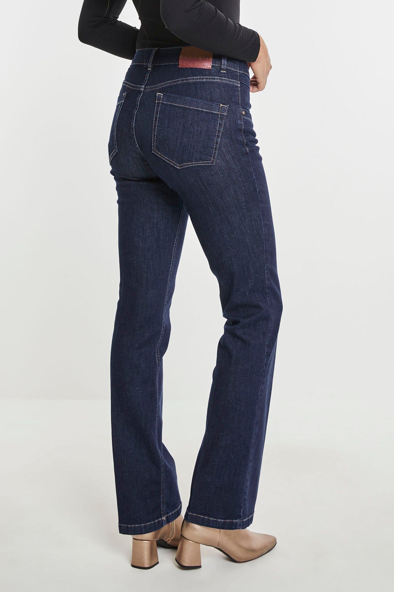 Para Mi Dark Blue Bootcut Jeans From The Back