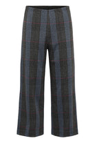 Part Two IlisanPW trousers with fine blue check and comfort waist