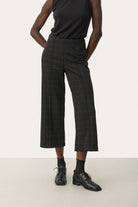 Part Two Lisan Check Print Trousers -Grey Check