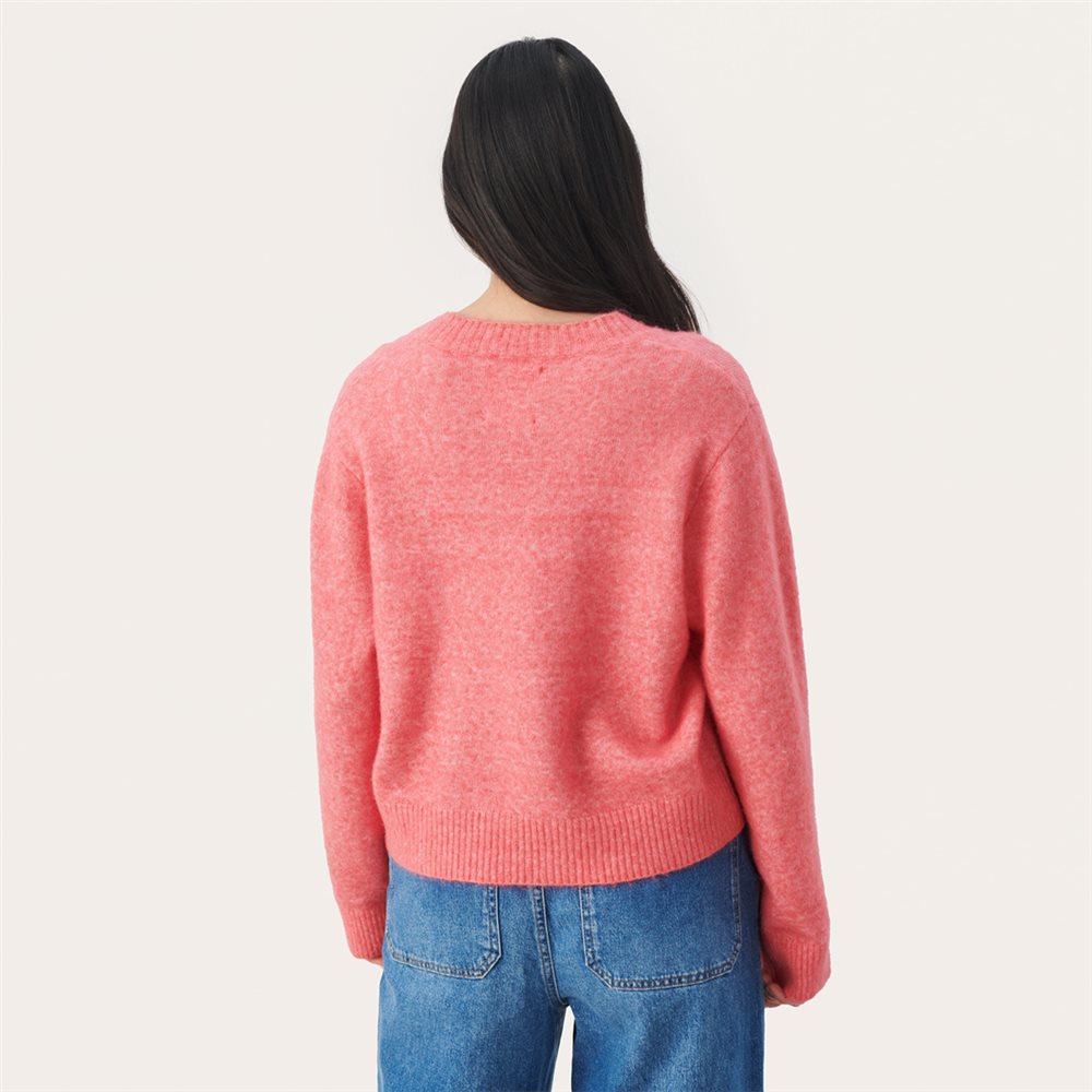 Part Two Cila Coral Round Neck Jumper From The Back