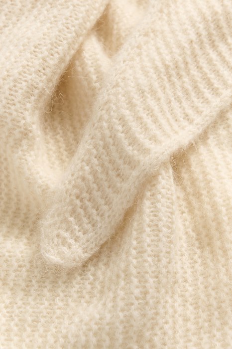 Part Two Chafia Cream Knitted Wool Scarf