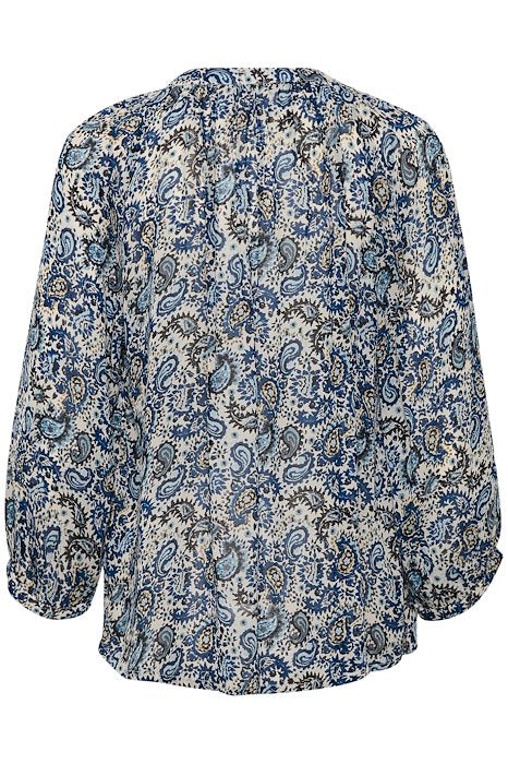 Part Two Erdonae Relaxed Fit Paisley Blue Blouse From Back
