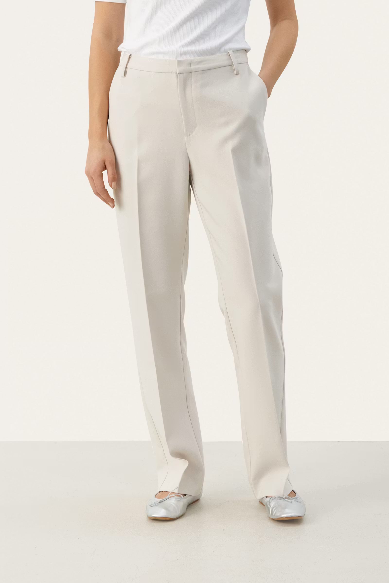 Part Two Birdie straight leg tailored trousers front view