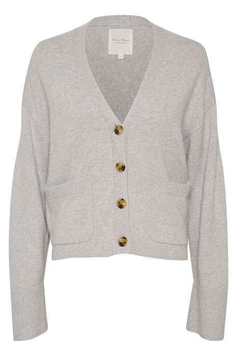 Part Two Cinna Grey Knitted Cardigan