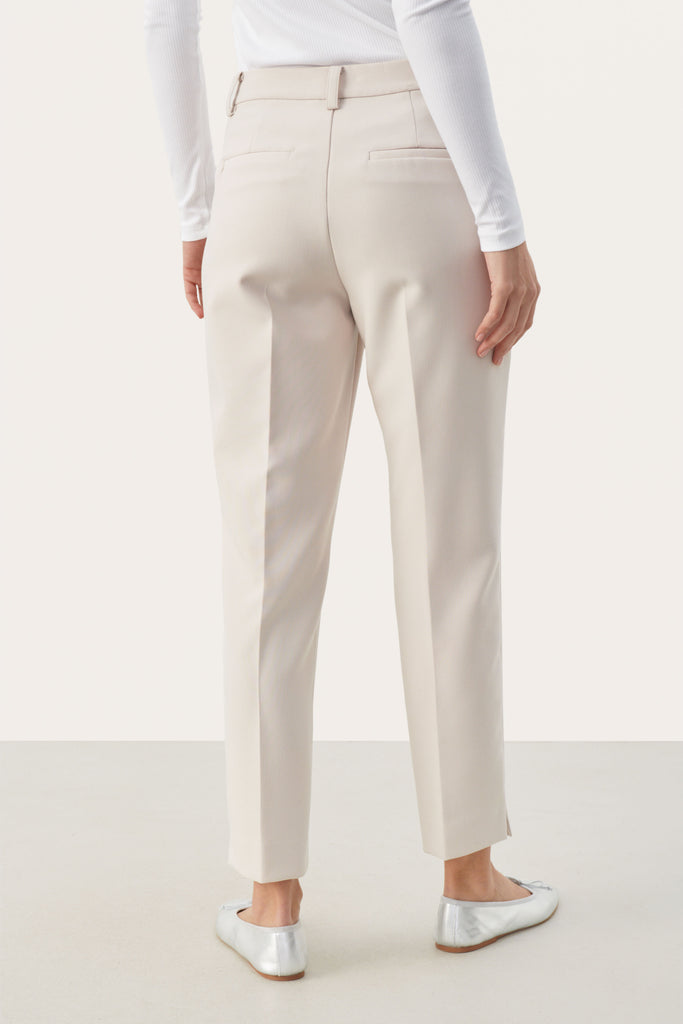 Part Two Urbana Off White Tailored Trousers From Behind