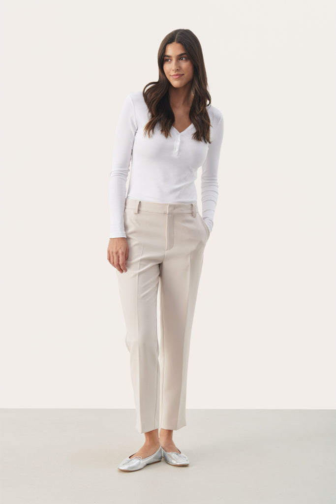  Part Two Urbana Off White Smart Womens Trousers