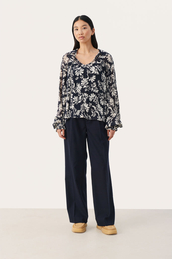 Part Two Faya Floral Print Relaxed Fit Blouse 