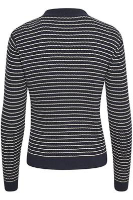 Part Two Flicka Navy/White Stripe Cardigan From Back