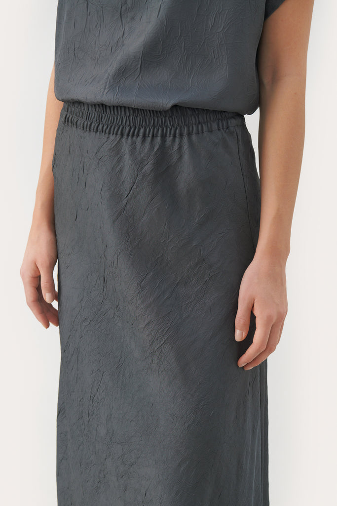 Part Two Ejsa A-line Midi Skirt - Grey