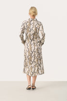 Part Two Lamiya Snake Print Midi Dress From The Back