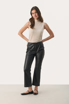 Part Two Lorenza Black Faux Leather Trousers