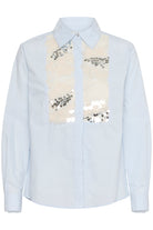 Part Two Maye Baby Blue Sequin Embellished Blouse