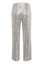 Part Two Melodie Sequin Straight Leg Trousers In Silver 