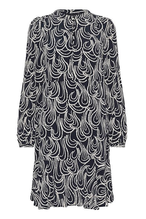 Part Two Philippa Navy Chain Print Dress