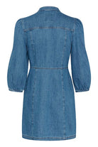 Part Two Polla Balloon Sleeve Denim Dress From The Back 