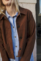Part Two Nema suede jacket in brown