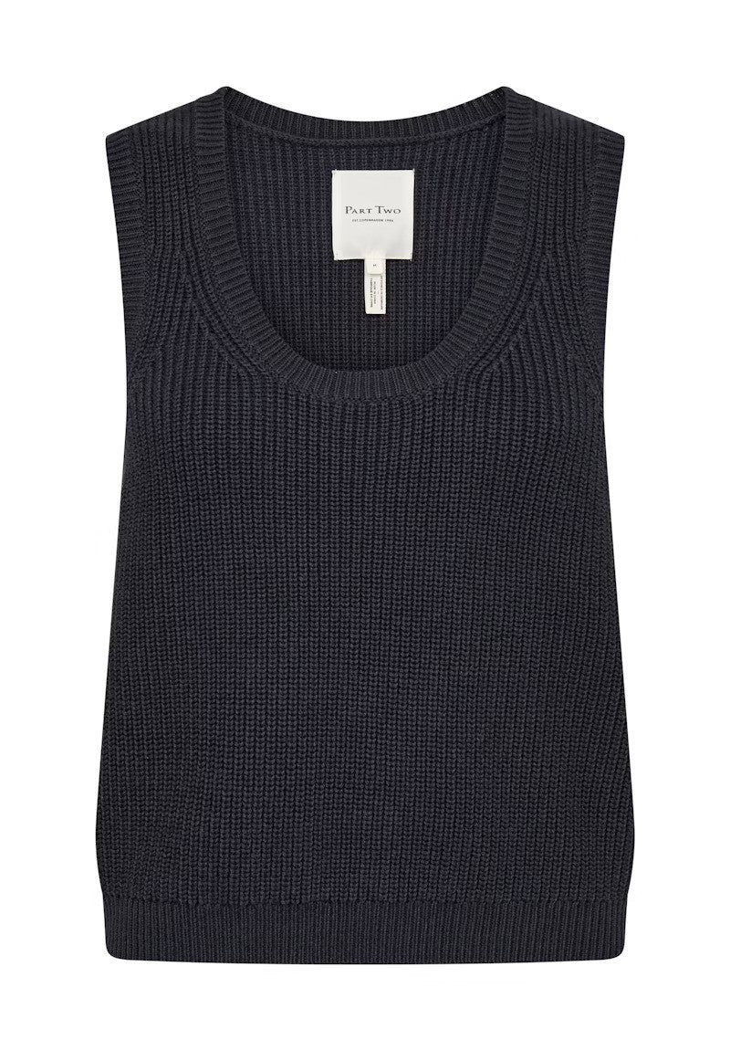 Part Two Nimala Knitted Vest- Navy