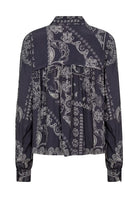 Part Two Najia Paisley Print Bow Neck Navy Blouse - Back 