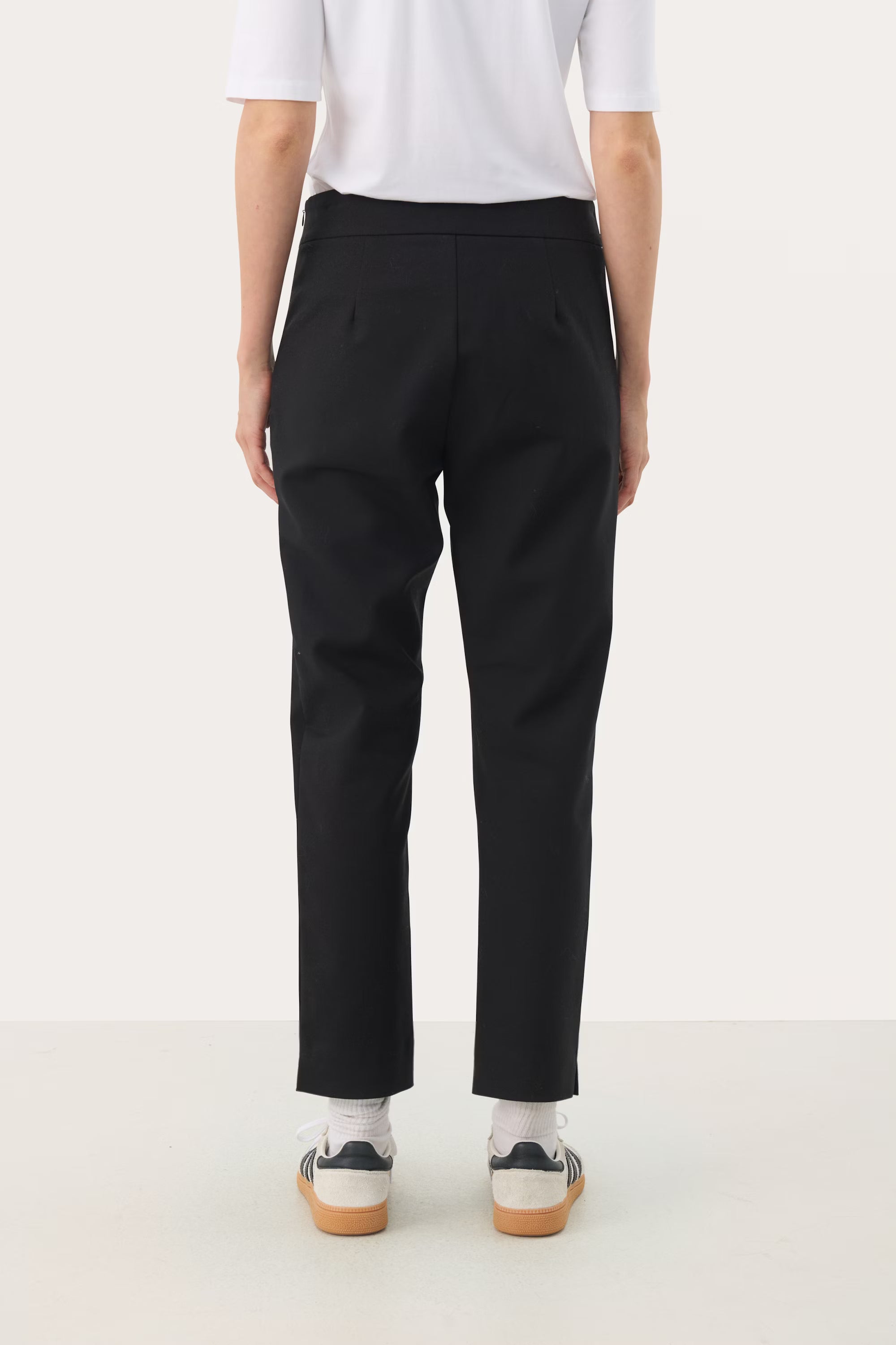 Back view of Part Two Nyla slim fit ankle-grazer trousers From back 