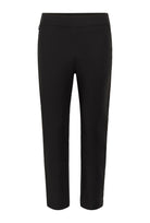 Flat lay of Part Two Nyla tailored slim fit black trousers