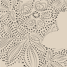 Close-up of dot flower pattern with gold stripe on cream blouse - Part Two Sunna Blouse 