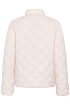 Part Two Olia Short Quilted Jacket pastel pink back view showing straight fit and quilted texture