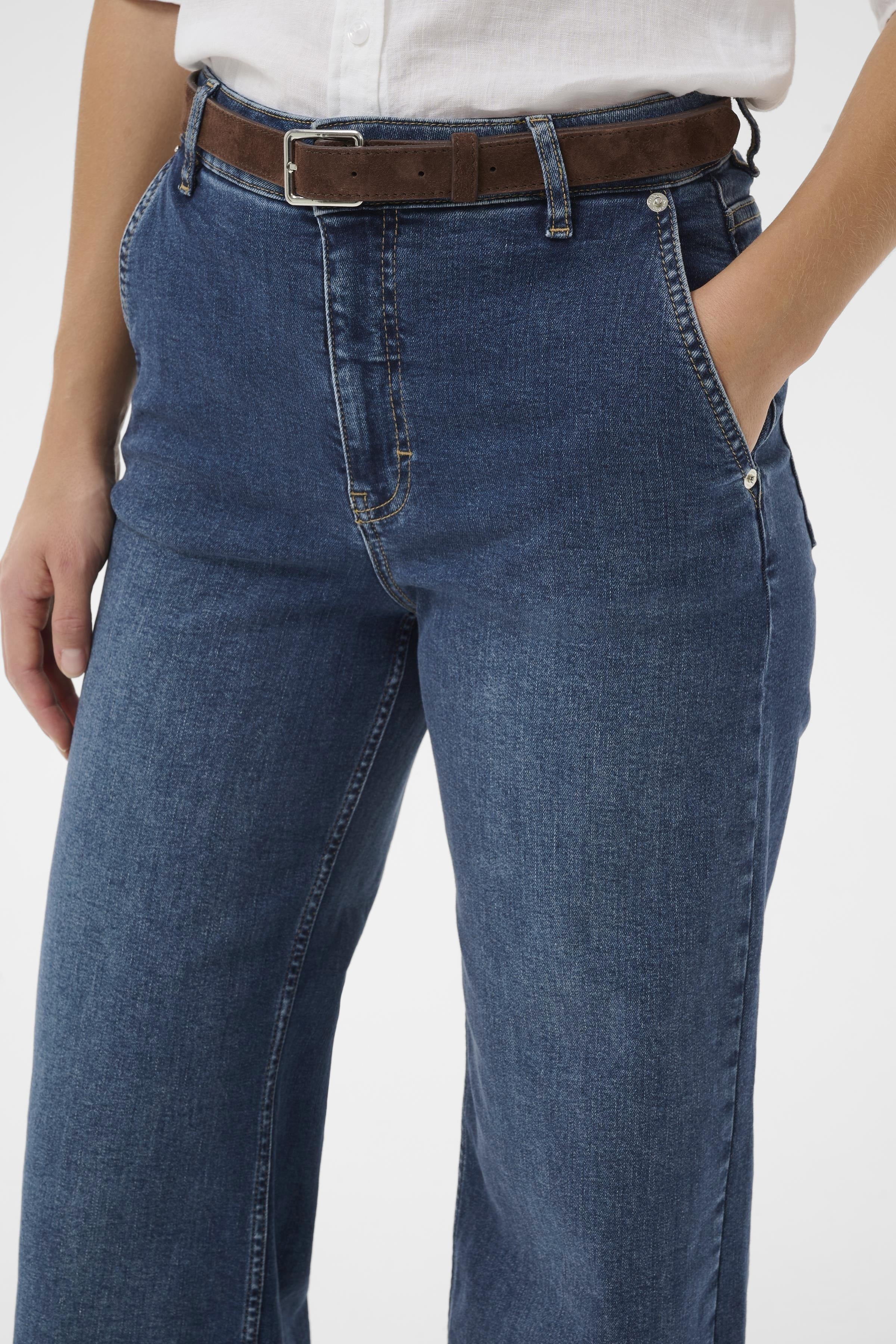 Part Two Safina mid rise jeans front detail five pocket denim