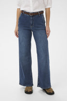 Part Two Safina wide straight leg jeans full length front