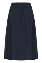 Part Two Asmina navy midi skirt - front view 
