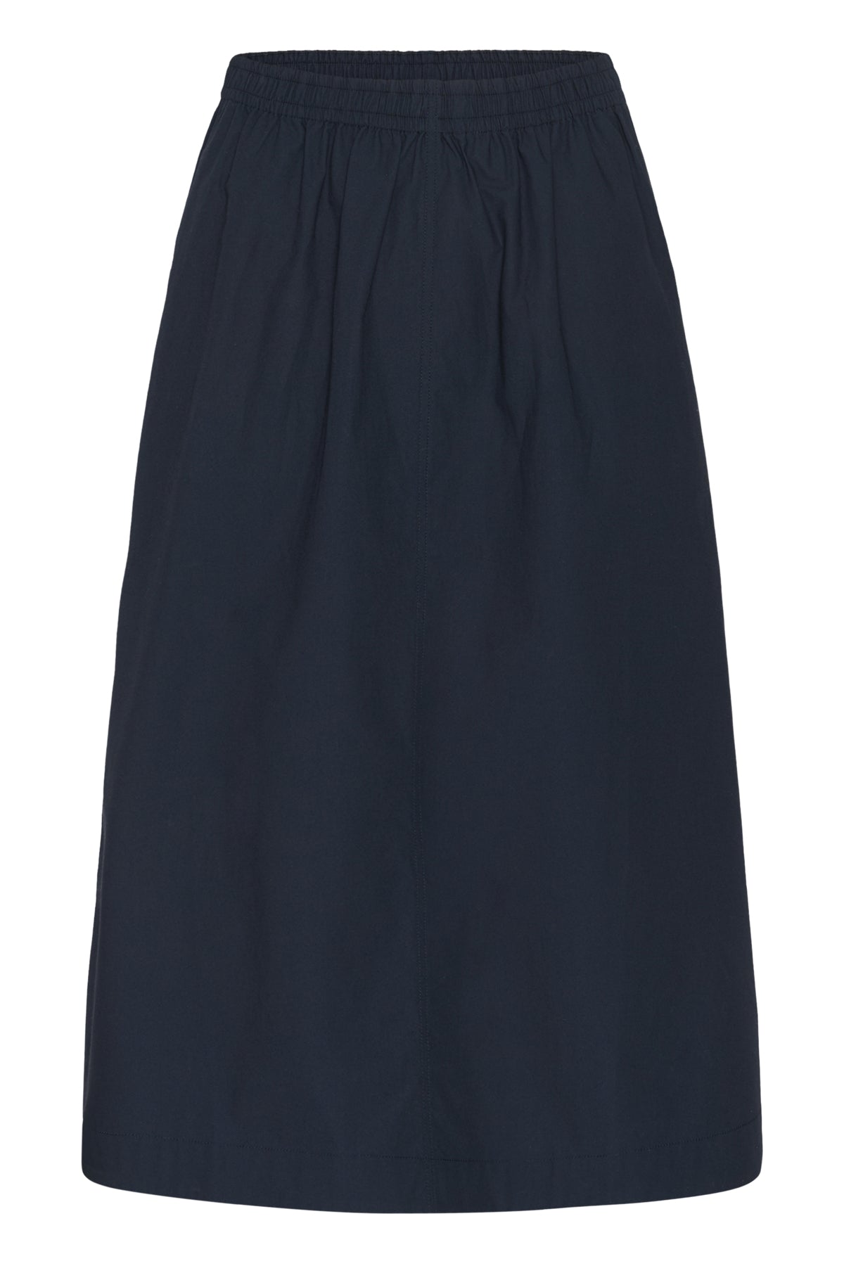 Part Two Asmina navy midi skirt back view full length