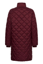 Part Two Olilana burgundy long quilted coat back product view
