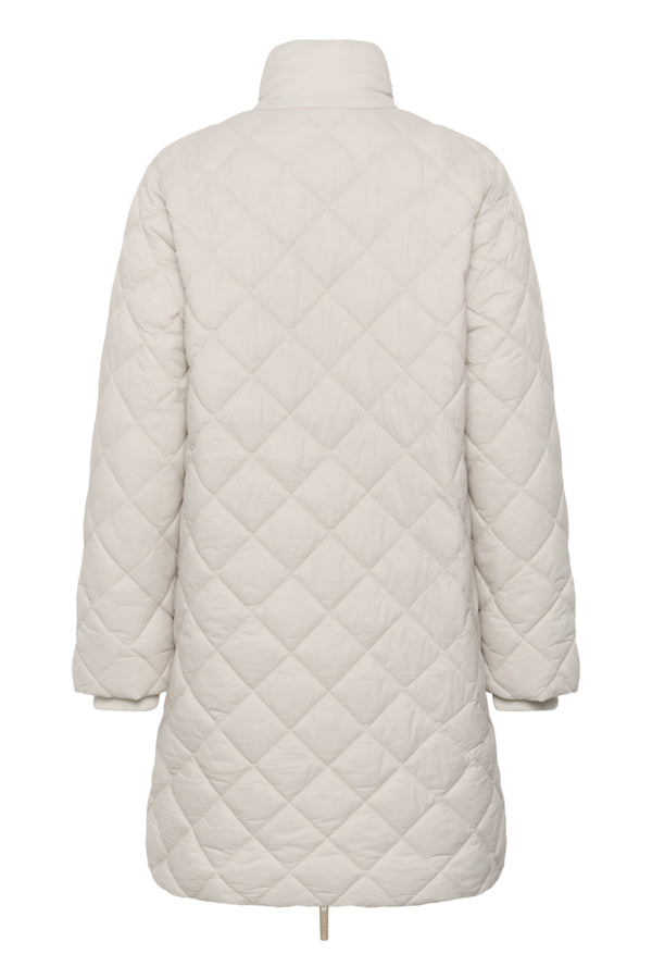 Part Two Olilana cream quilted padded coat back product view