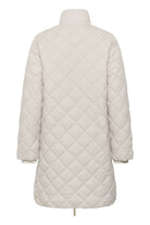 Part Two Olilana cream quilted padded coat back product view