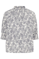 Part Two floral print blouse with gathered short sleeves