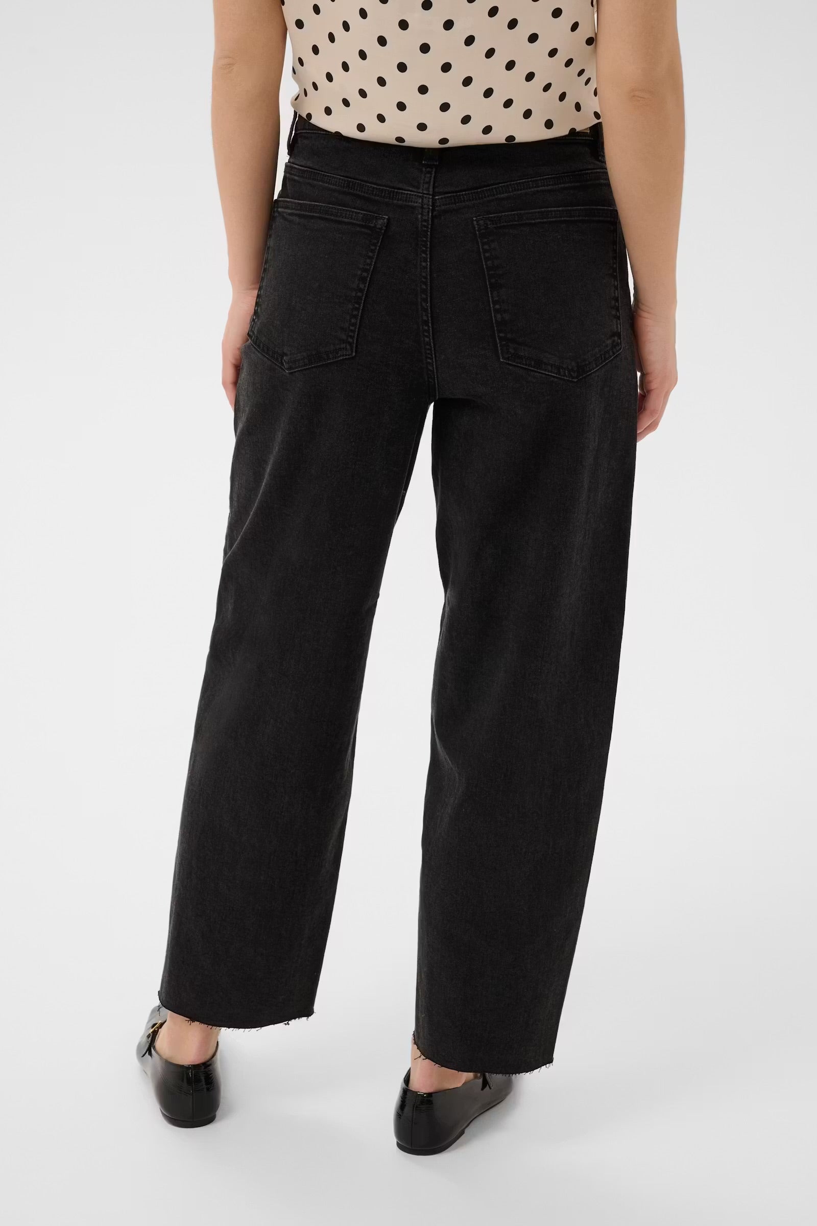 Part Two Adelena high-rise black jeans waist and pocket detail