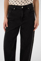 Part Two Adelena black cropped jeans product back view