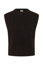 Part Two Charlye crew neck knitted waistcoat front product view