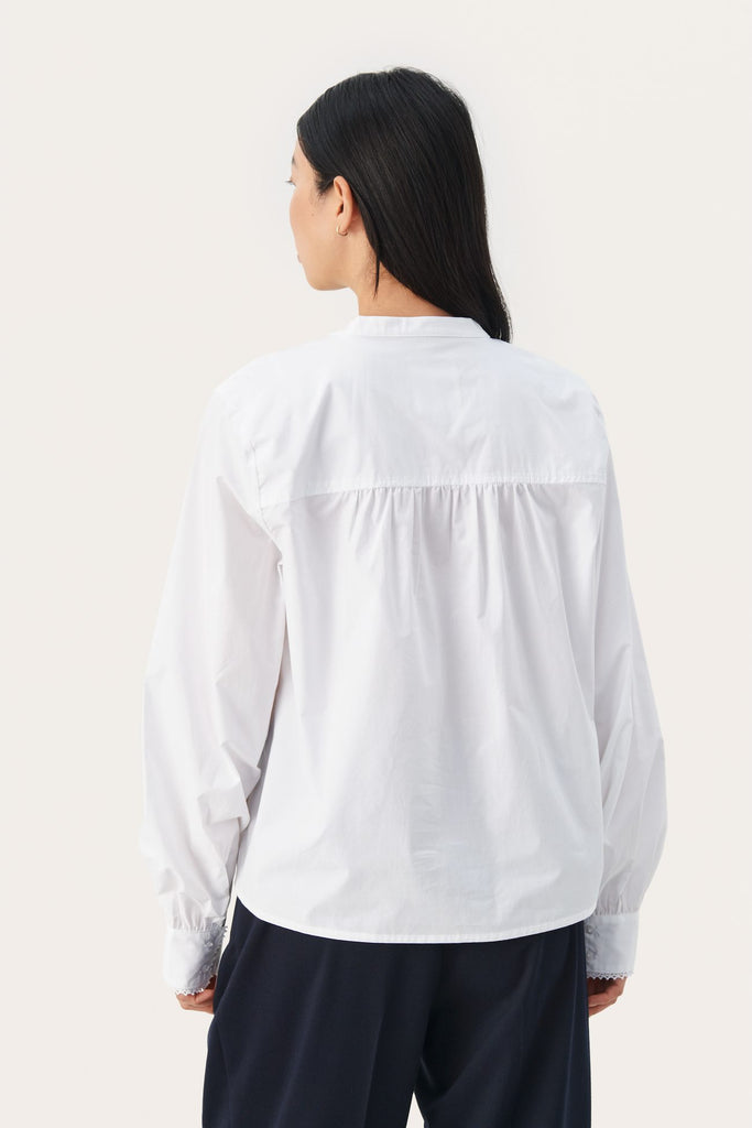 Part Two Filica Pleated Front Shirt from back