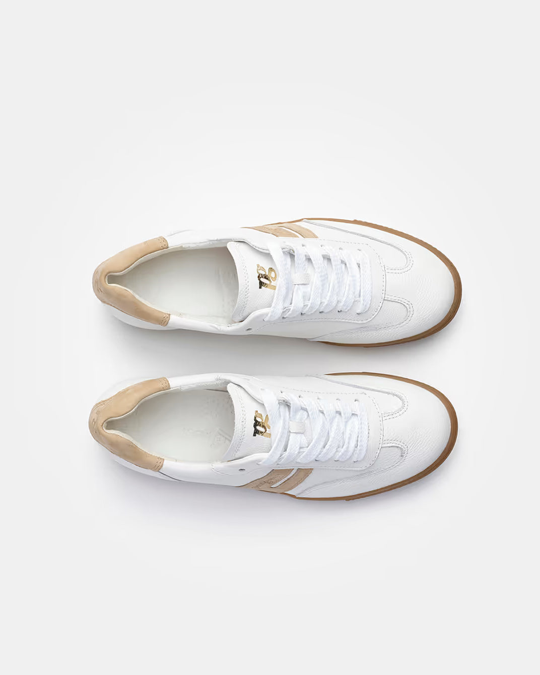Paul Green White/Beige Trainers With Laces 