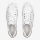 Paul Green White Stud Detail Lace Up Platform Sole Trainers
