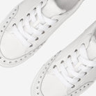 Paul Green White Stud Lace Up Platform Sole Trainers