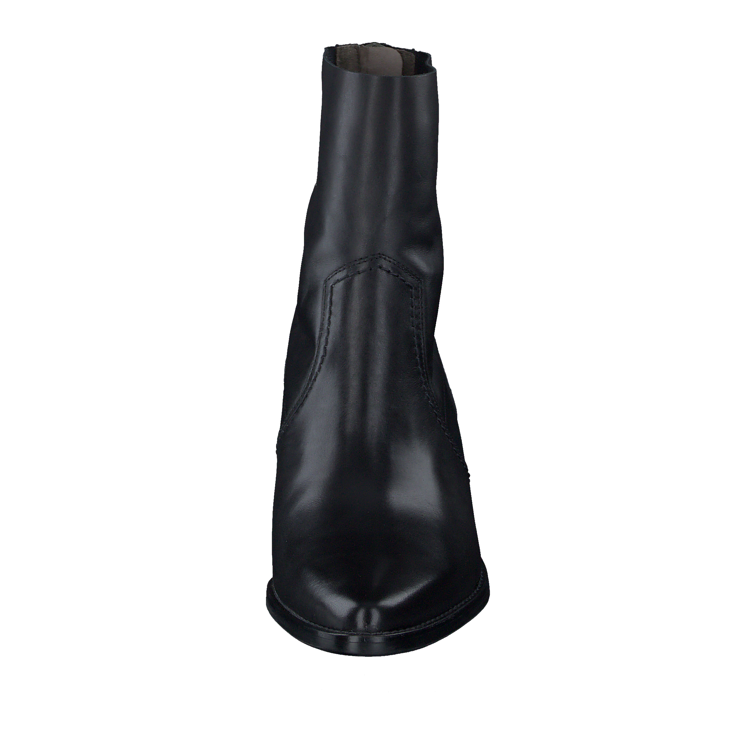 Paul Green Leather Pointed Toe Boots - Black