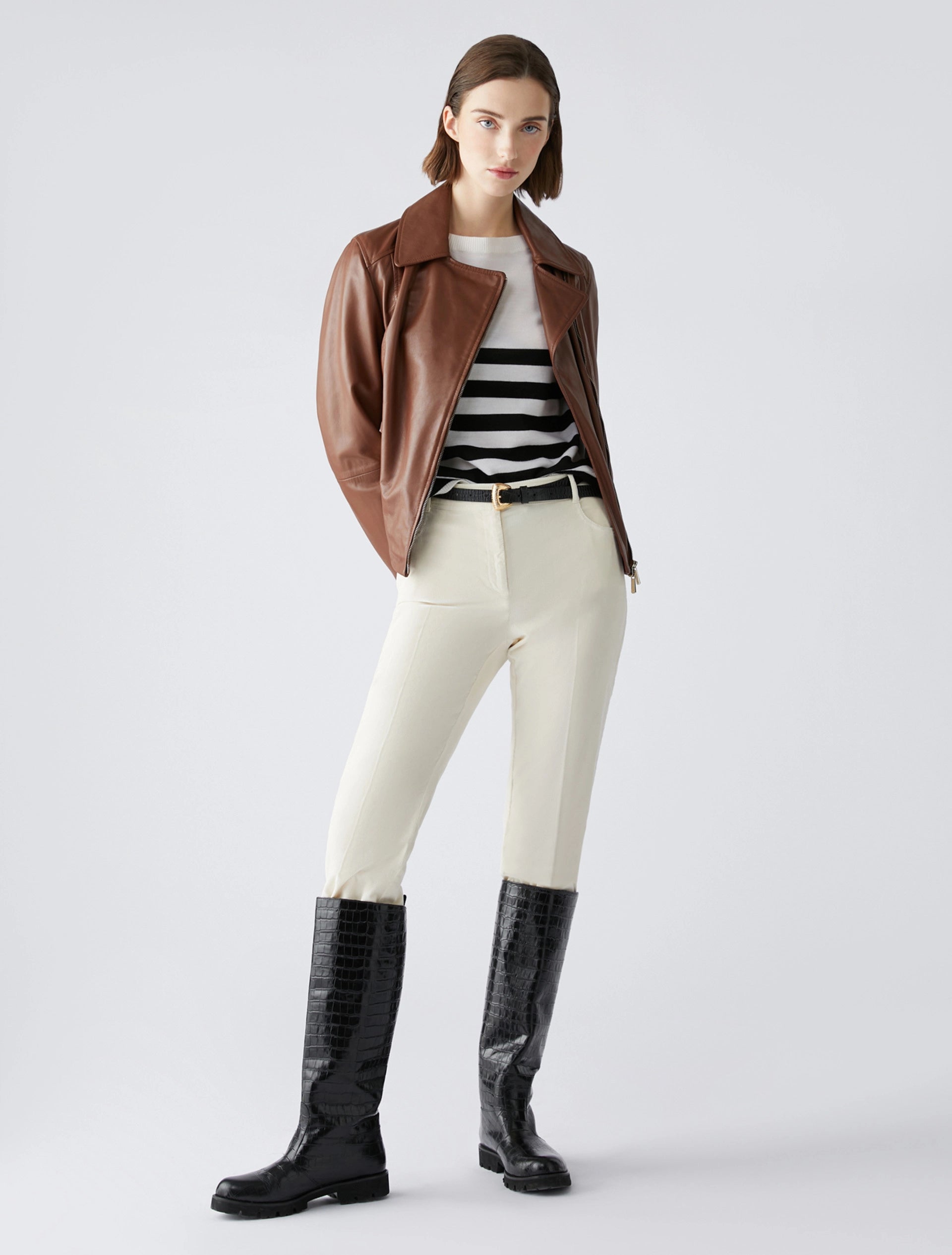 Penny black leather sales jacket