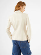 Penny Black Cesira Cream Stretch Blazer From The Back