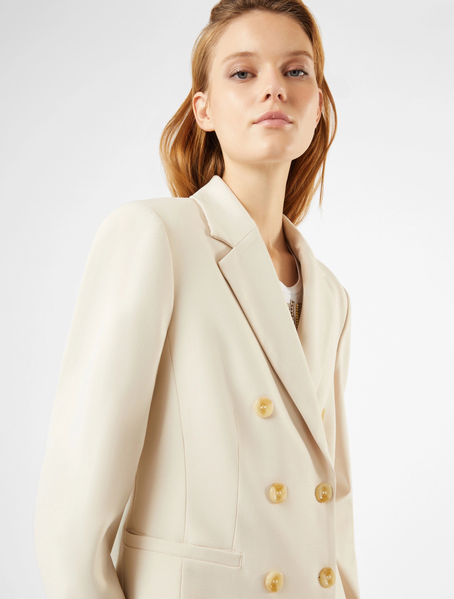 Penny Black Cesira Cream Double Breasted Blazer