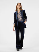 Penny Black Jerry Velvet Satin Tuxedo Boyfriend Blazer