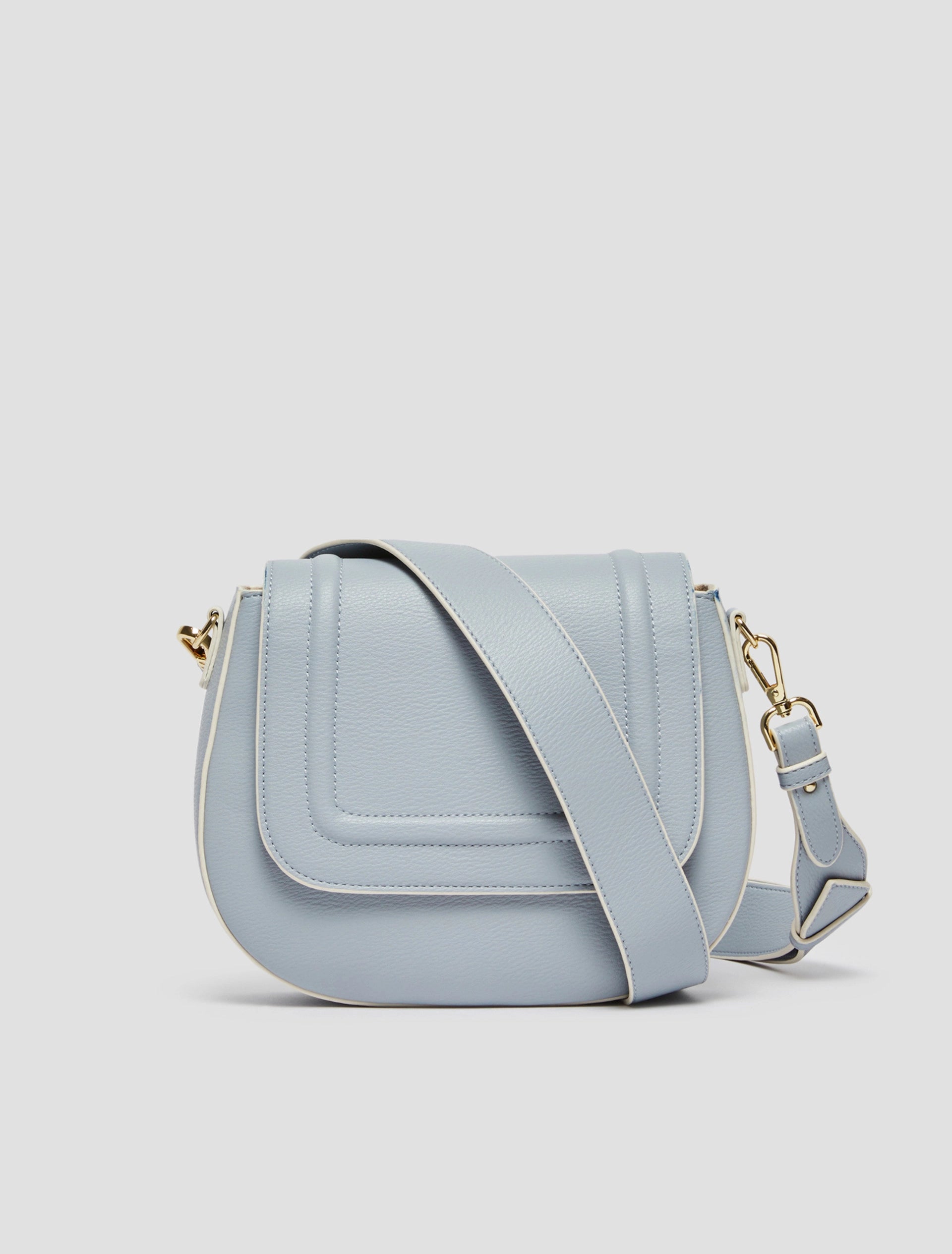 Penny Black Marzo Vegan Leather Crossbody Saddle Bag in Light Blue 