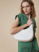 Penny Black Merce Off White Leather Shoulder Bag