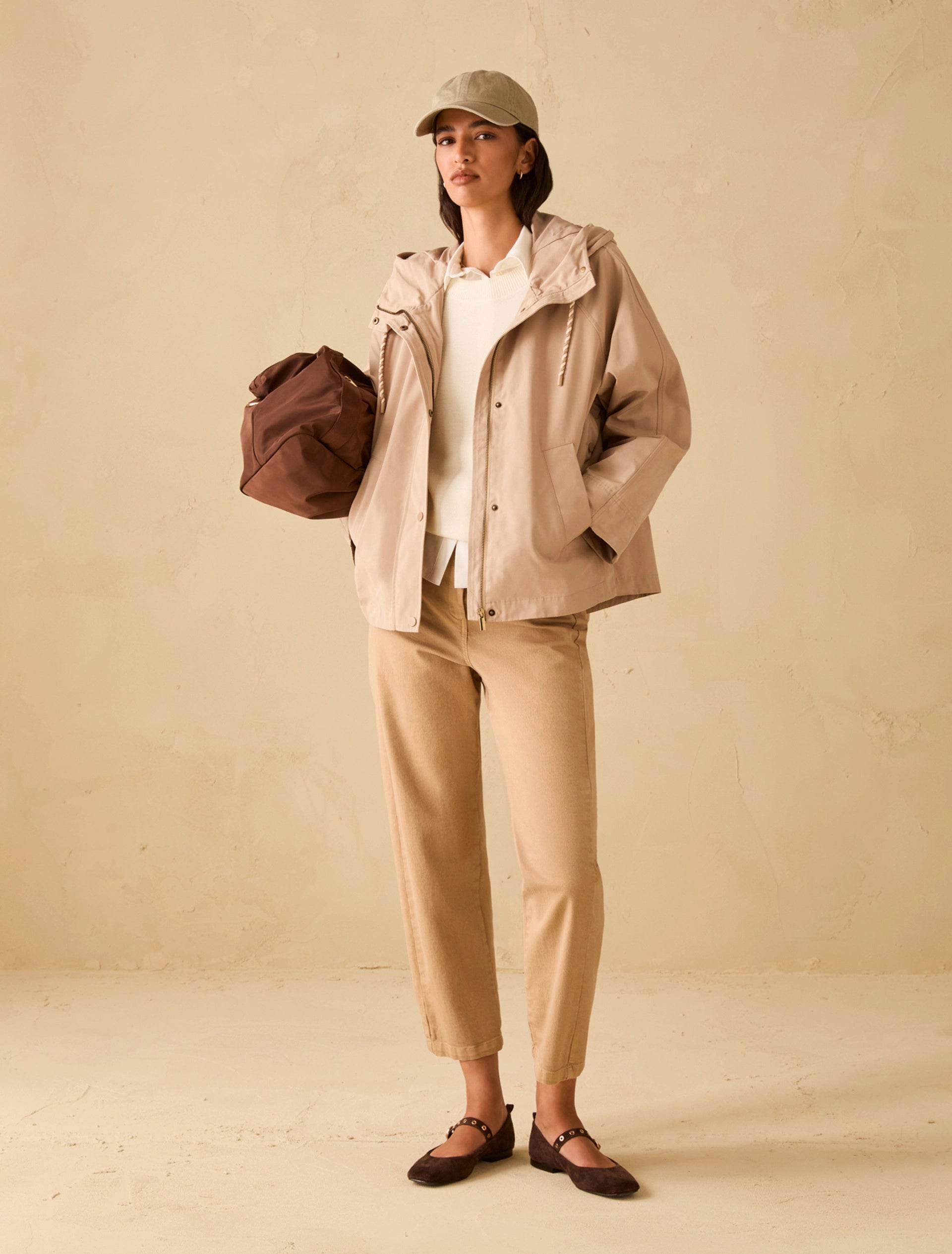 Penny Black lightweight beige transitional jacket full length