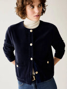 Close-up of Pennyblack Jrazza gold button jacket